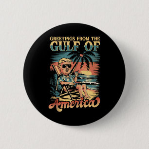 Badge Rond 5 Cm Salutation Drôle De Trump De La Part Du Golfe Patr
