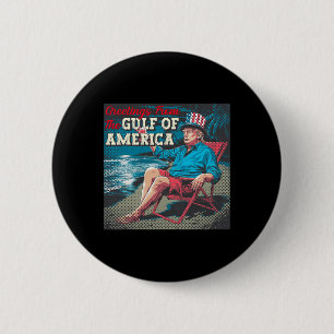 Badge Rond 5 Cm Salutation Trump De La Partie Gulf Beach Of Americ