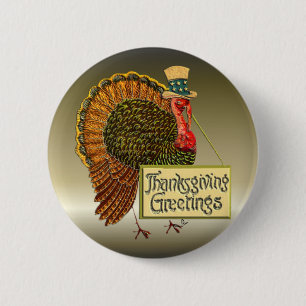 Badge Rond 5 Cm Salutations de thanksgiving