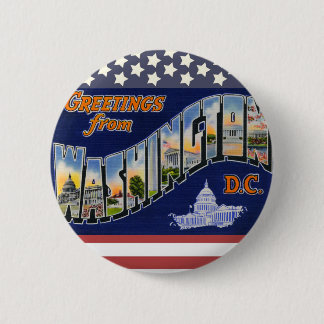 Badge Rond 5 Cm Salutations de Washington DC !