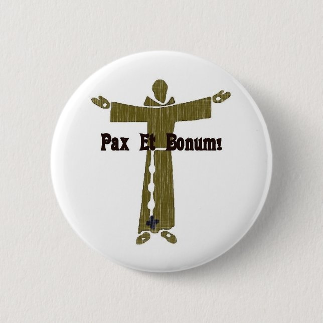 Badge Rond 5 Cm Salutations franciscaines (Devant)