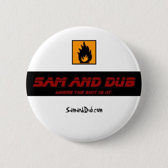 Badge Rond 5 Cm Sam et bouton de copie (Devant)