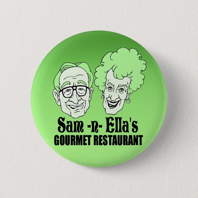 Badge Rond 5 Cm Sam - restaurant de n Ella (Devant)