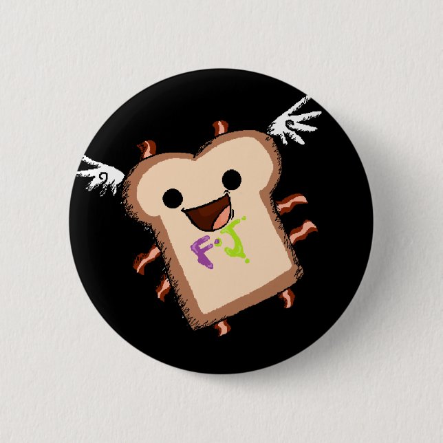 Badge Rond 5 Cm sammich de lard (Devant)