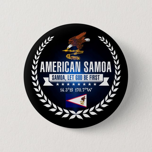 Badge Rond 5 Cm Samoa américaines (Devant)