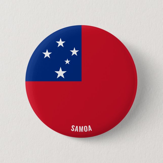 Badge Rond 5 Cm Samoa Drapeau charmant patriotique (Devant)