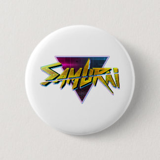 Badge Rond 5 Cm Samouraïs de Cyberpunk