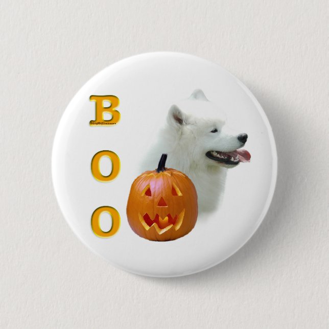 Badge Rond 5 Cm Samoyed Boo (Devant)