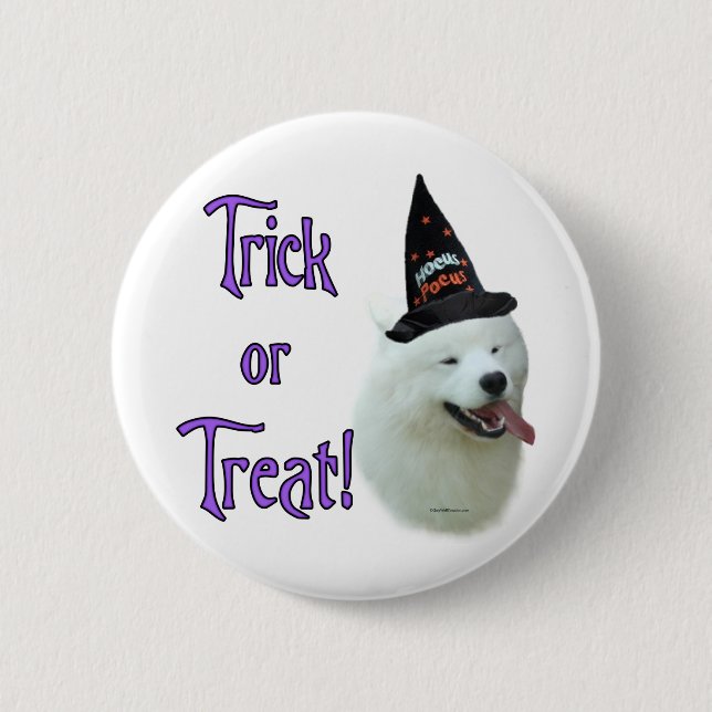 Badge Rond 5 Cm Samoyed Trick (Devant)