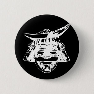 Badge Rond 5 Cm Samurai
