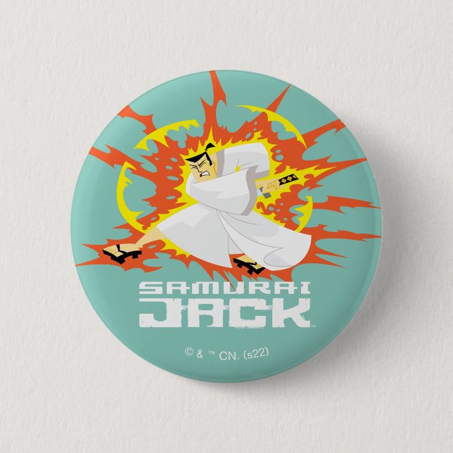 Badge Rond 5 Cm Samurai Jack Energy Graphic (Devant)
