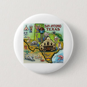 Badge Rond 5 Cm San Antonio TX