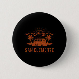 Badge Rond 5 Cm San Clemente, Ca Californie Rétro Vintage Surf