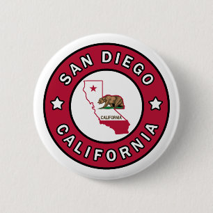Badge Rond 5 Cm San Diego California