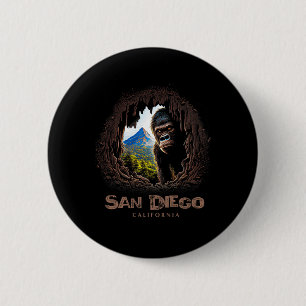 Badge Rond 5 Cm San Diego Californie Souvenir Randonnée