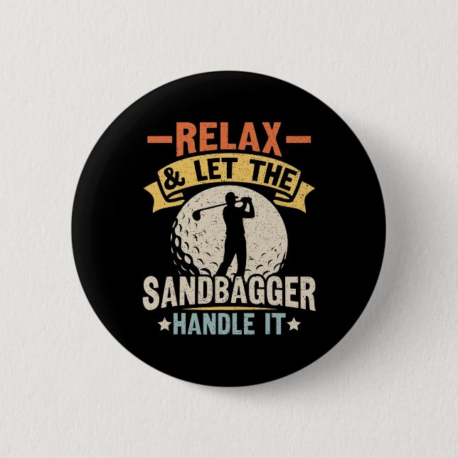 Badge Rond 5 Cm Sandbagger Golf Sandbagger (Devant)
