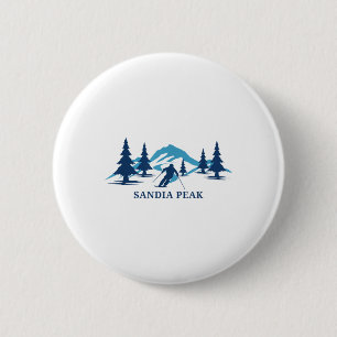 Badge Rond 5 Cm Sandia Peak Nouveau-Mexique Station de ski Ski _1