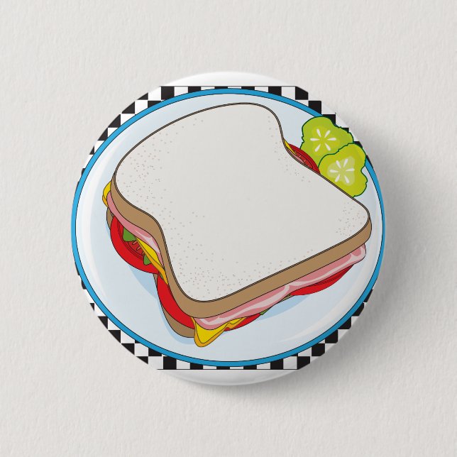Badge Rond 5 Cm Sandwich (Devant)
