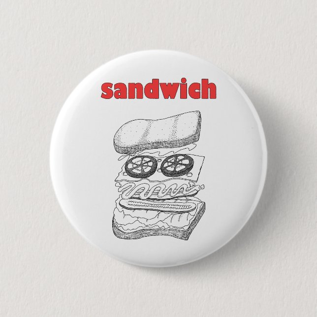 Badge Rond 5 Cm Sandwich (Devant)