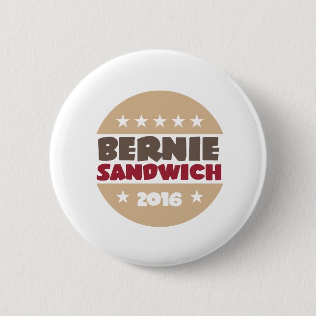 Badge Rond 5 Cm Sandwich à Bernie (Devant)