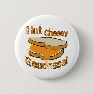 Badge Rond 5 Cm Sandwich à fromage grillé par qualité de fromag