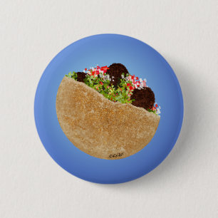 Badge Rond 5 Cm Sandwich KiniArt Falafel