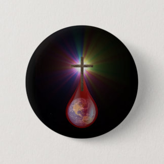 Badge Rond 5 Cm Sang de Jésus