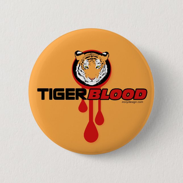 Badge Rond 5 Cm Sang de tigre (Devant)