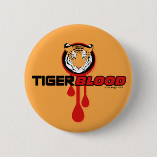 Badge Rond 5 Cm Sang de tigre