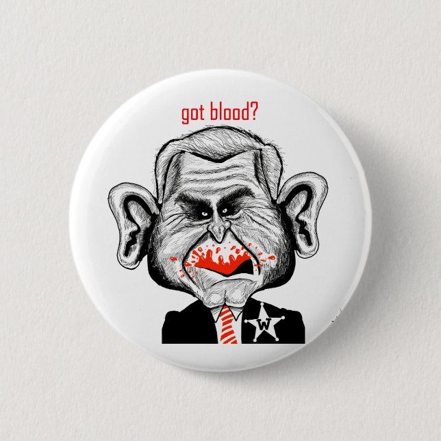 Badge Rond 5 Cm Sang obtenu ? Bouton (Devant)