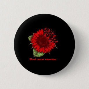 Badge Rond 5 Cm sang rouge cancer conscience tournesol cadeau guer