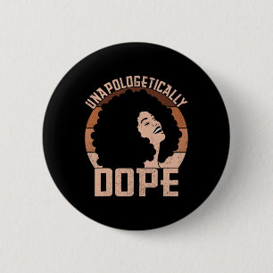Badge Rond 5 Cm Sans excuse Médicament Afro Dame Fierté noire Méla