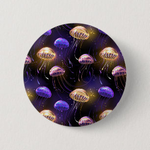 Badge Rond 5 Cm Sans joint avec méduse éclatante