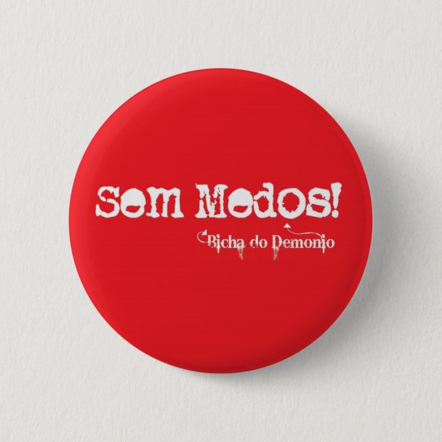 Badge Rond 5 Cm Sans Peurs Rouge (Devant)