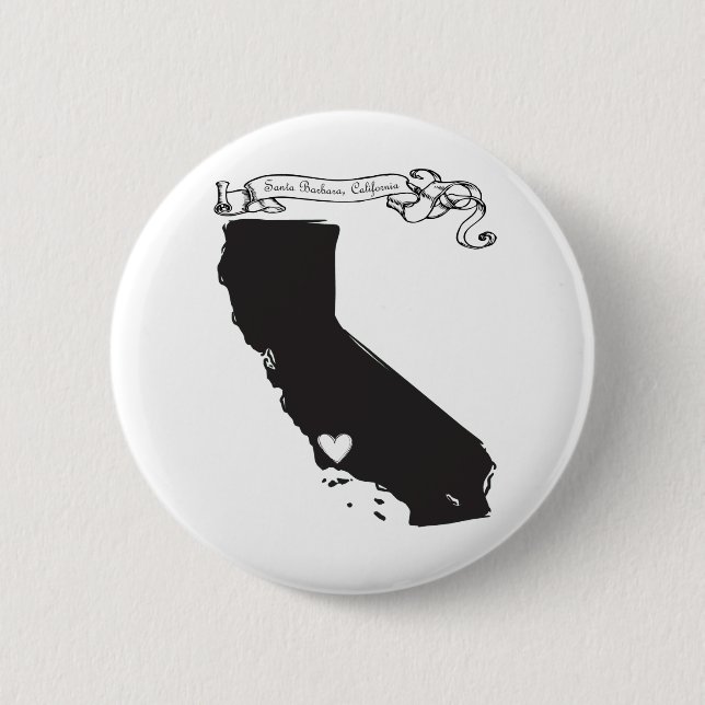 Badge Rond 5 Cm Santa Barbara (Devant)