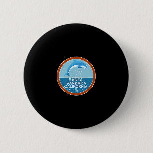 Badge Rond 5 Cm Santa Barbara Californie Dauphin Ca Souvenir de va