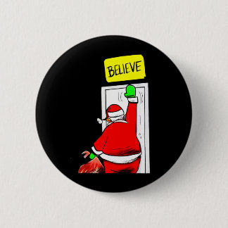 Badge Rond 5 Cm Santa Believe Noël