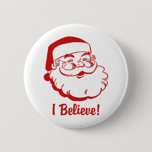 Badge Rond 5 Cm Santa Claus