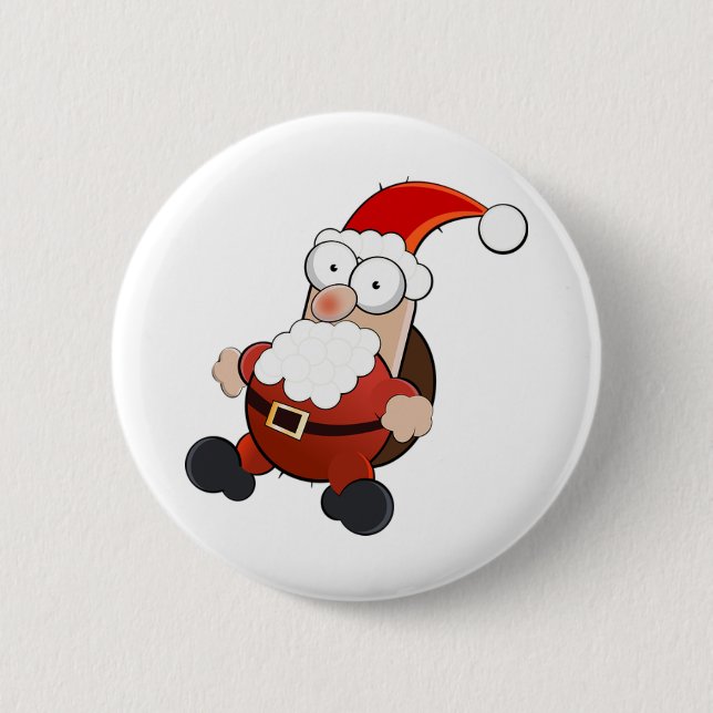 Badge Rond 5 Cm Santa Claus (Devant)