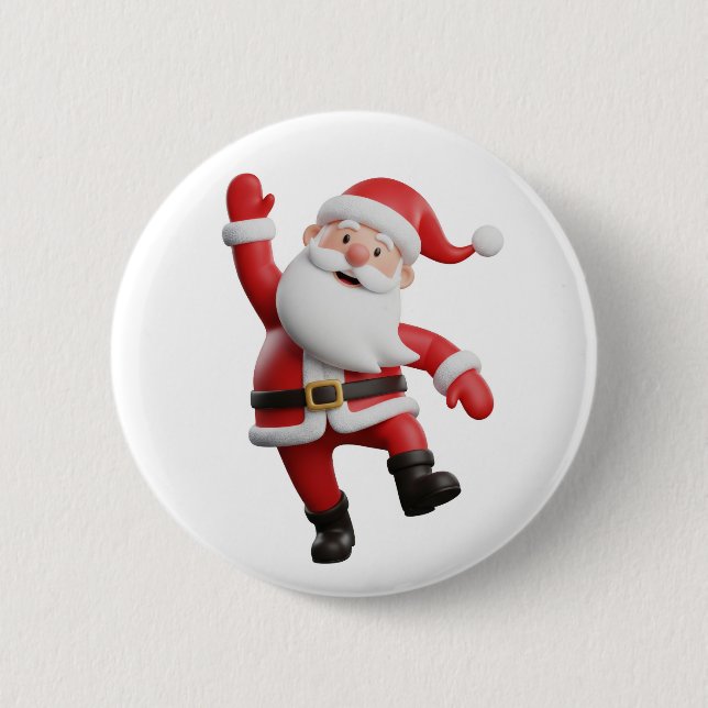 Badge Rond 5 Cm Santa Claus (Devant)