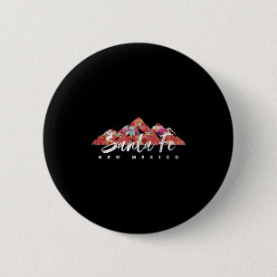 Badge Rond 5 Cm Santa Fe Nouveau-Mexique Voyage en Famille Randonn