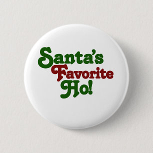 Badge Rond 5 Cm Santas favori ho