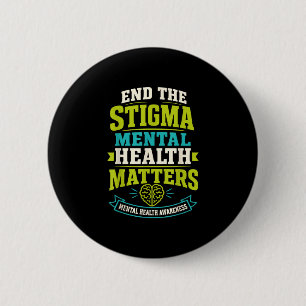 Badge Rond 5 Cm Santé mentale, mettons fin à la stigmatisation