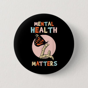 Badge Rond 5 Cm Santé mentale S Sensibilisation Thérapeutique du c