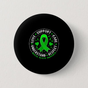 Badge Rond 5 Cm Santé mentale Soutien familial Santé mentale verte