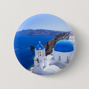 Badge Rond 5 Cm Santorin