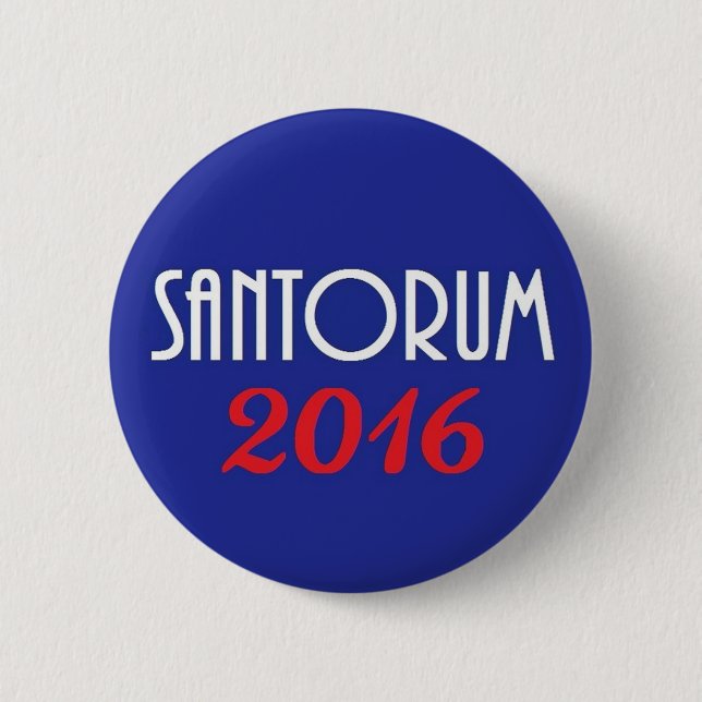BADGE ROND 5 CM SANTORUM 2016 (Devant)