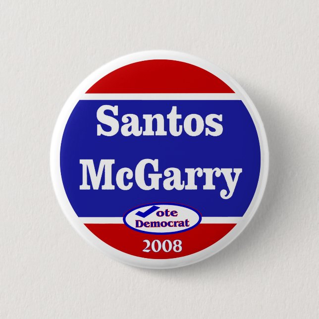 Badge Rond 5 Cm Santos McGarry en 2008 (Devant)