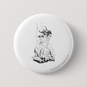 Badge Rond 5 Cm Saphir vert de lanterne et d'étoile