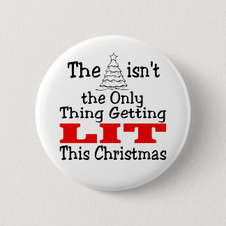 Badge Rond 5 Cm Sapin de Noël drôle n'est pas la seule chose qui s